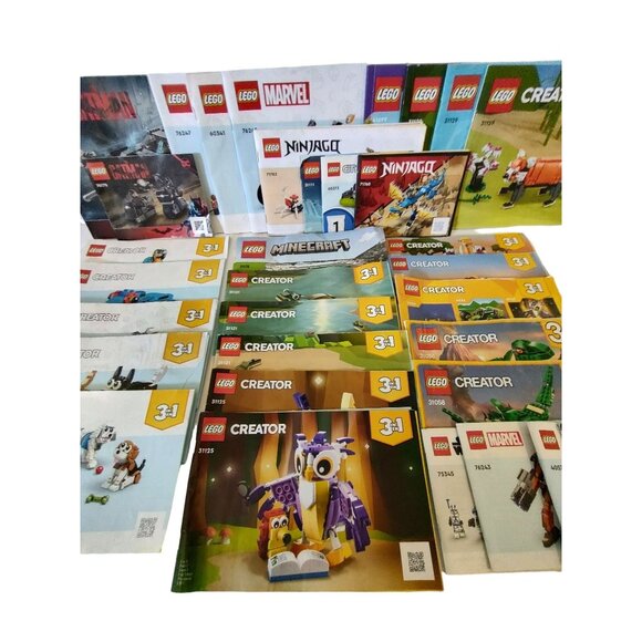 Mixed Lot Of 20 LEGO Instruction Manuals Creator Marvel Ninjago DC Minecraft - Picture 3 of 6